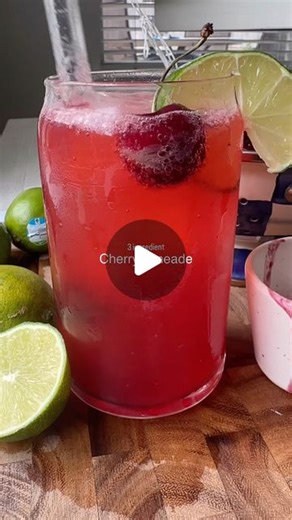 Meredith Munoz on Instagram: "Cherry limeade⁣ ⁣ The drink of the summer is here!! The most refreshing sparking cherry limeade! ⁣ ⁣ Try it and tag me!⁣ ⁣ d’EATS⁣ -2 cups fresh pitted cherries⁣ -1/4 cup honey ⁣ -lime juice ⁣ -sparking water ⁣ ⁣ How to:⁣ Start by pitting your cherries and add them to a saucepan. Add your honey and cook on medium low until cherry’s are mashed and cooked down. This will take about 10 minutes and make sure to watch them! ⁣ ⁣ Place cherries+ juice over a fine mesh stra