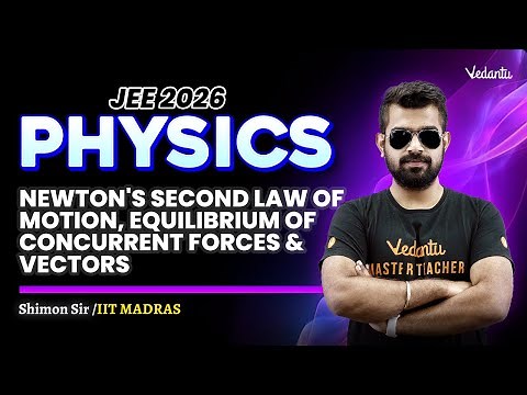 Newton's Second Law Of Motion | Equilibrium Of Concurrent Forces & Vectors | JEE🔥Shimon Sir