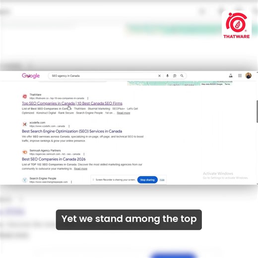 ThatWare LLP | What if your brand ranked at the top in Canada? 🇨🇦 We’re proudly Indian, yet leading among Canada’s top SEO agencies—powered by... | Instagram