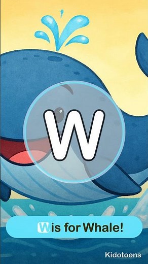 SHORT W is for Whale Learn the Alphabet ABC for Kids #shorts #education #alphabet #abcd #whale