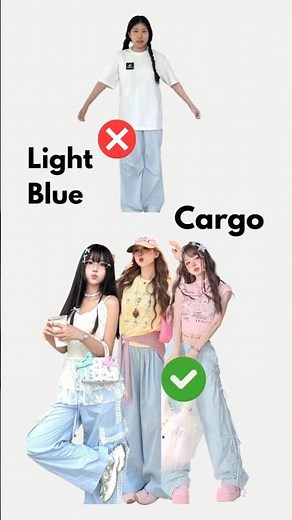 5 Better Ways to Wear a Light Blue Cargo Pant #stylingtips #ulzzangfashion #ulzzang #koreanstyle