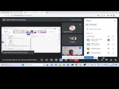 Live Practical class for 4th semester BCSL043,BCSL044,BCSL045