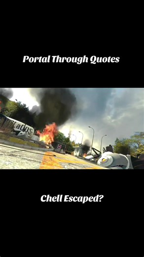 After Chell defeated GLaDOS, the explosion caused her to be sucked out of the building and thrown onto the parking lot above GLaDOS chamber. Doug Rattman was nearby during the explosion. After he realizes that Chell is no longer in the building, he runs outside to find her. #gaming #memes #fypシ #cavejohnson #portal2