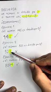 Practiquemos la Divisibilidad por 2 | Ejercicios Resueltos Paso a Paso #matematicas #algebraicamente