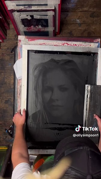Avril Lavigne thermo reactive sample print. | printing