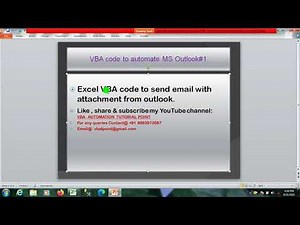 VBA code to send an email with attachment from Outlook (part#1)