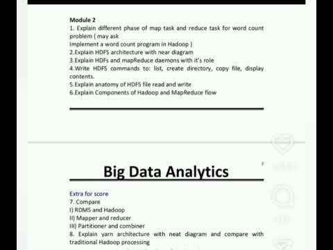 BIG DATA ANALYTICSVTU 7th sem BDA exam SUPER IMP QUESTIONS