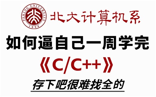 【敢称全站最细】北大大佬竟把C/C++讲的如此通俗易懂！（2024版）草履虫都能听懂！这么好的课程都没人看？我不更了！！！