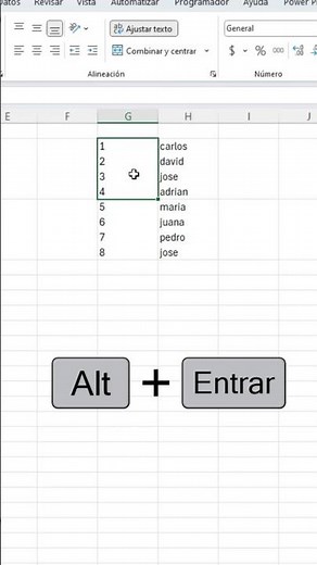 Cómo Escribir Varias Líneas de Texto en una Sola Celda de Excel #sepamosexcel #excelexclusivo #excel