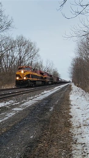 CSX empty oil train passes by with all Kansas City Southern power in the lead! 21126 #kcs #shorts