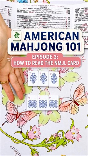 American Mahjong 101:How to read the NMJL Card