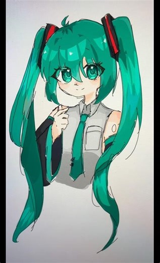 投稿稼ぎさせて☺︎フリーボードで描いたの！！ #イラスト #イラストメイキング #初音ミク #art