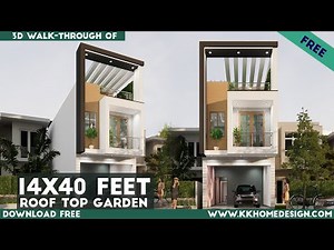 14x40 Feet 3D House Design With Master Bedroom || Ghar Ka Naksha || 560 sqft House Plan#157