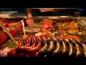 Great Hungarian food in the center of Budapest! Hungarian Mangalica sausages