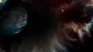 Planets and nebula dust in comics | Premium Stock Video Footage