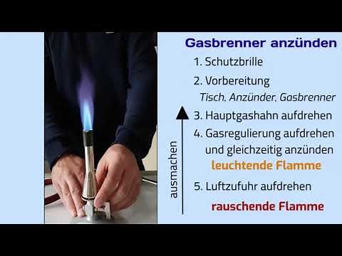 Gasbrenner I: experimentieren (anzünden und ausmachen)