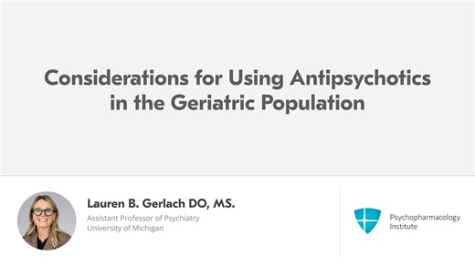 Prescribing Antipsychotics in Older Adults: Clinical Considerations Discover key geriatric antipsychotic prescribing considerations. Review adverse effects, mortality risks in dementia, starting doses, and novel agents like pimavanserin and brexpiprazole for older adults. The key points for this activity are: * For antipsychotics in the elderly, consider "start low, go slow and maybe stop" especially with dementia. * Brexpiprazole is FDA-approved for Alzheimer's agitation but has modest benefits