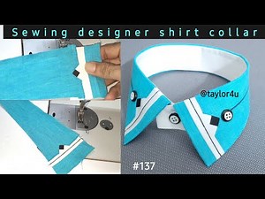 Difficult Shirt pattern in easy method | Sewing Collar design #137