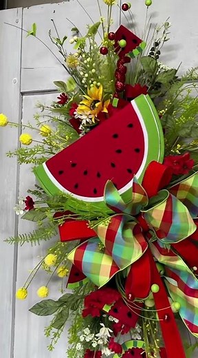 How to Design a Watermelon Summer Swag 🍉 | Bold Floral Swag Tutorial