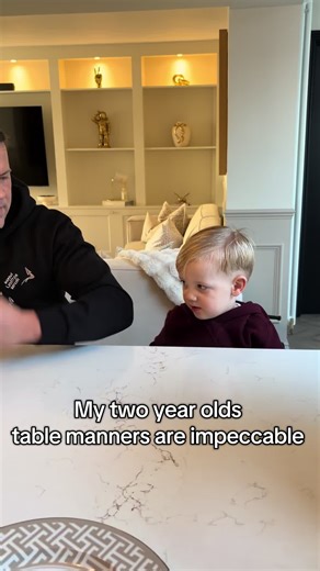 Impeccable Table Manners of a Two-Year-Old