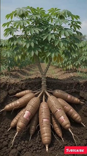 🌱 Tapioca Stem to Harvest Time-Lapse | Cassava Growing Process from Stem to Fresh Harvest 🌿