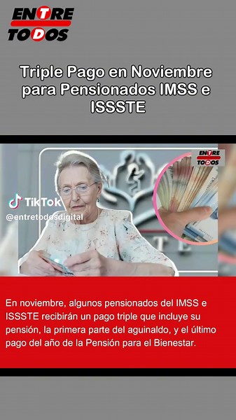 Triple Pago en Noviembre para Pensionados IMSS e ISSSTE