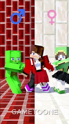 😱 BOY vs GIRL CHALLENGE! ♂️♀️🔥 | MAIZEN Minecraft Animation #shorts