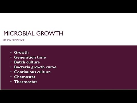 Microbial growth | Batch culture | Continuous culture| Microbial growth curve | Fed batch culture