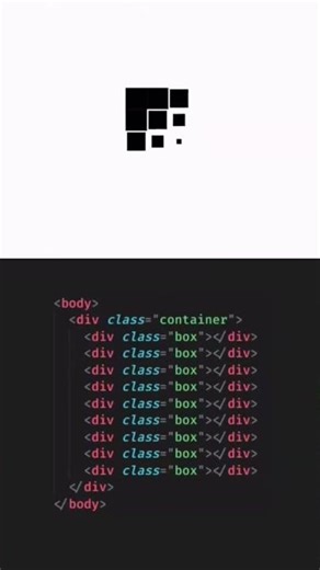 3x3 Grid Scaling Loader (CSS Animation) #shortvideo #coding #viralvideo #shorts #short