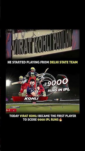 9000 IPL runs for Virat Kohli 🔥