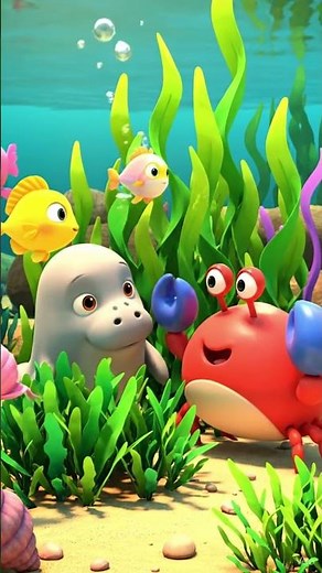 Manny the Manatee! 🌊 Cute Cartoon Animal Story for Kids | CoComelon Style #shorts #ai