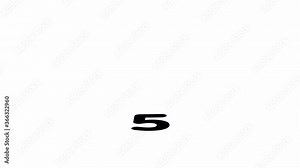 Countdown from 10 to 0 on a transparent background. Alpha channel.