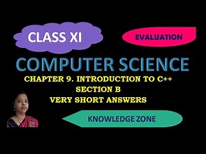 9.INTRODUCTION TO C++ Very Short Answer | Class11 Computer Science TNHSC with explanation