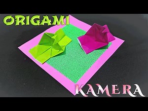 MEMBUAT KAMERA DARI ORIGAMI - How to Make an Origami Camera. Paper Camera