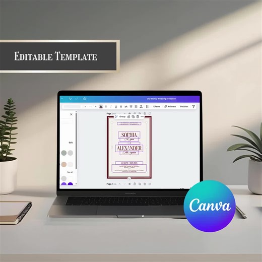 Luxury Old Money Wedding Invitation Suite Template, Elegant Red and Cream Invitation Set, Timeless Wedding Invite, Instant Download OM02 - Etsy