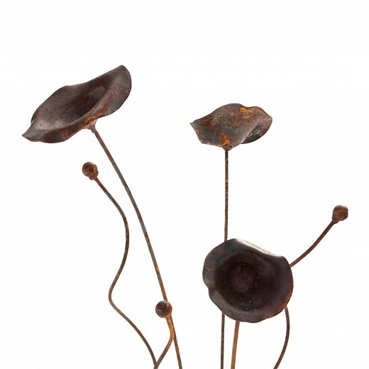 Handmade Rusty Metal Flower Sculpture: Wildflower Garden Art - Etsy