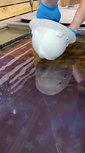 Grand Union hydro graphics dipped on a hard hat #satisfying #usa #merica #america #shorts #reels #trending #fyp | Angert's Hydrographics