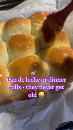 The pan de leche or dinner rolls is simply a classic, go-to bread of mine .