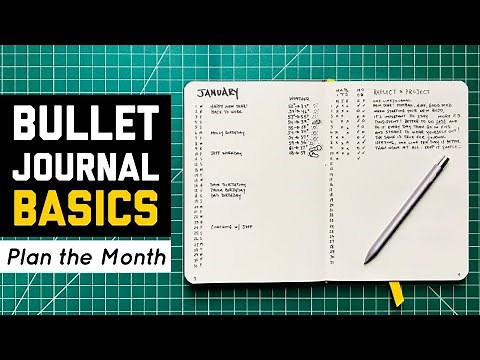 Bullet Journal Basics | Minimalist Monthly Spread for Dates, Mood + Habit Tracker & One Line Journal