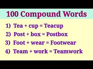 100 Compound Words in English