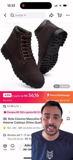 Bota Coturno Masculino Casual . #coturno #bota #moda #tiktokshop #home