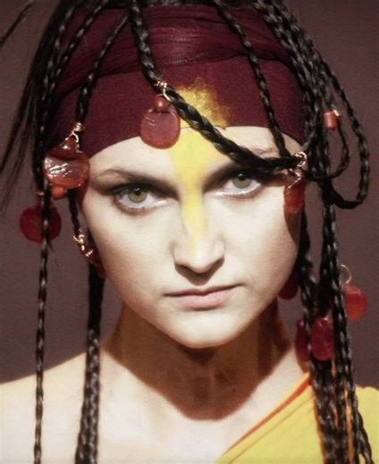 #kasiapysiak for #jeanpaulgaultier spring summer 2002 “effet christo” #monk #india #orange