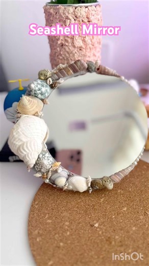 DIY seashell mirror #diy #seashellcraft #mirrorcraft