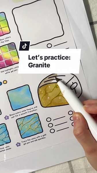 🎨 Follow along as I try a granite texture coloring tutorial! I ended up switching the colors to match the page I was working on 🤫 It might not be the most polished combo, but I’m still happy with how it turned out! Some other color variations would look smoother… But hey, practice makes progress 👩🏻‍🎨 #colorwithme #coloringtutorial #coloringbook #coloring #colouring #alcoholmarkarkers #ohuhumarkers #adultcoloringbook #fyp #foryoupage❤️❤️ #cozy #hobby #colortok #howtodraw