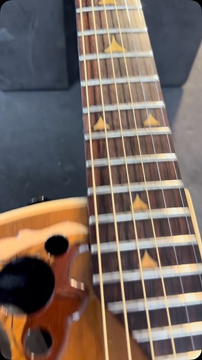 Finally got this crazy project done! An old Ovation with Belly bulge. New bridge, saddle and nut, fret level, finish, and we had to fabricate our own bridge doctor for that belly budge. It all came into alignment today! | Anthony Speiser
