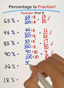 84K views · 1K reactions | Drop the Percent, Grab the Fraction! ➡️➗ | Prof D | Facebook