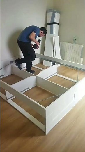 Montage rapide lit BRIMNES Ikea 160x200 avec rangement