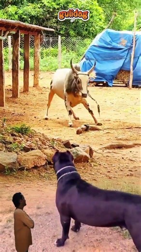 SAPI RESAH MENDENGAR SUARA ANJING MENGGONGGONG #animals #shorts