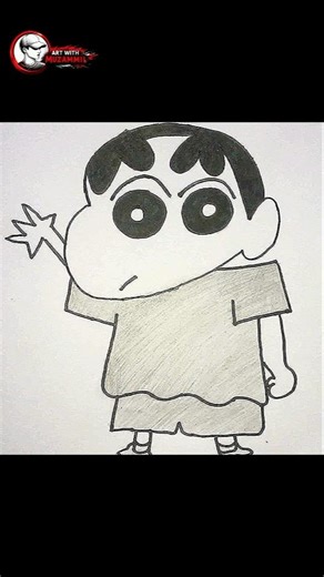 How To Draw SHIN CHAN Easily Step By Step | Cartoon Drawing #coloredsketch #doodle #quickdrawing