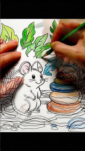 Chubby Mouse Stacking Stones 🐭🪨 | Calm Spa Coloring Book